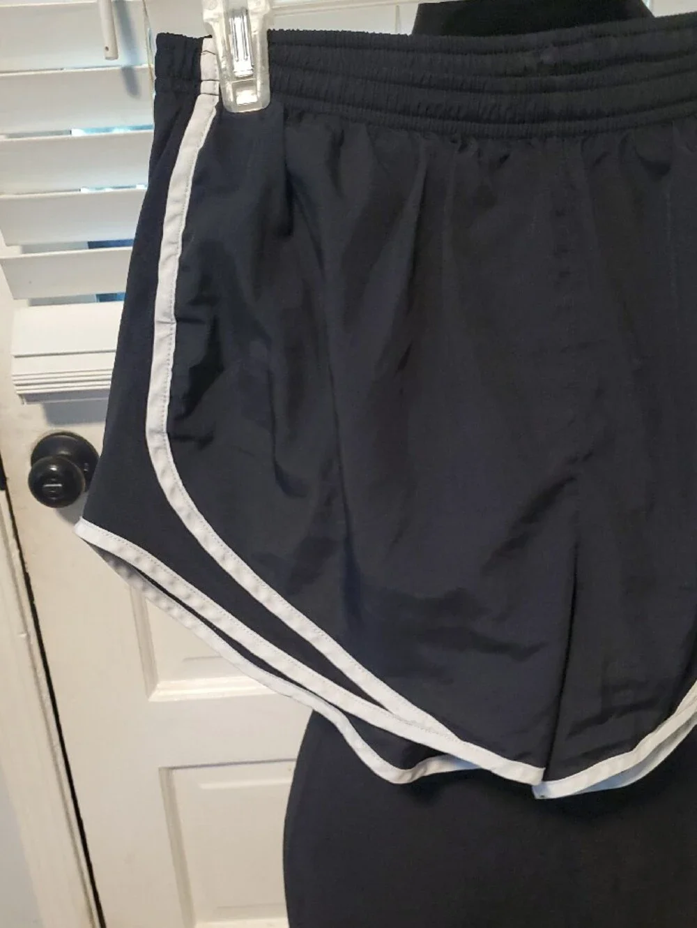 Nike Black Athletic Shorts with White Trim